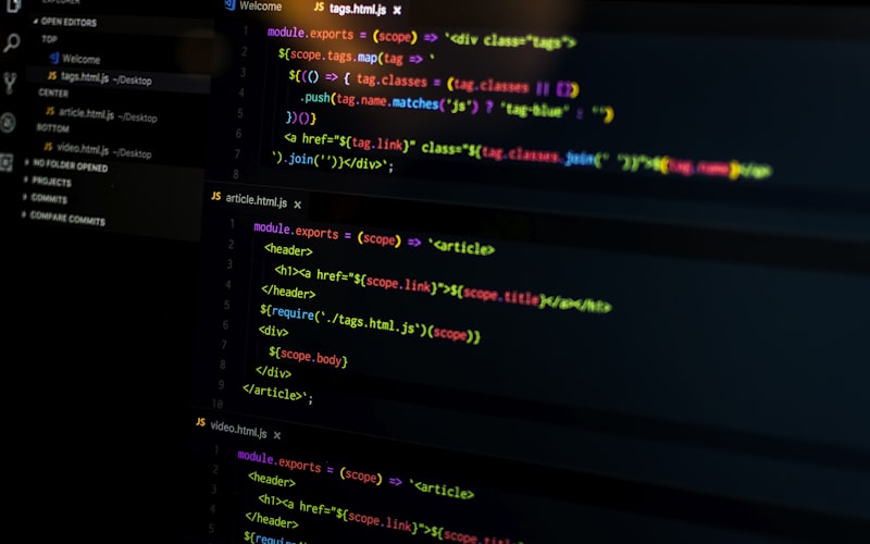 Code auf einem Monitor